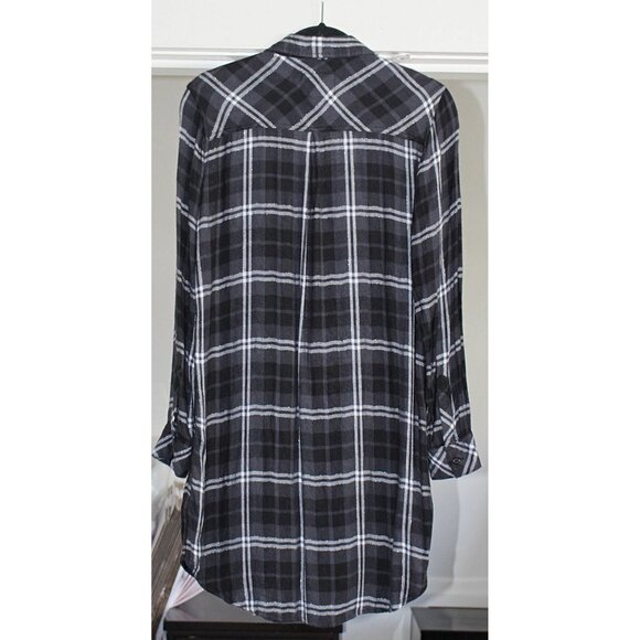 Rails Bianca Shirt Dress in Onyx Slate White - Small - Picture 3 of 11